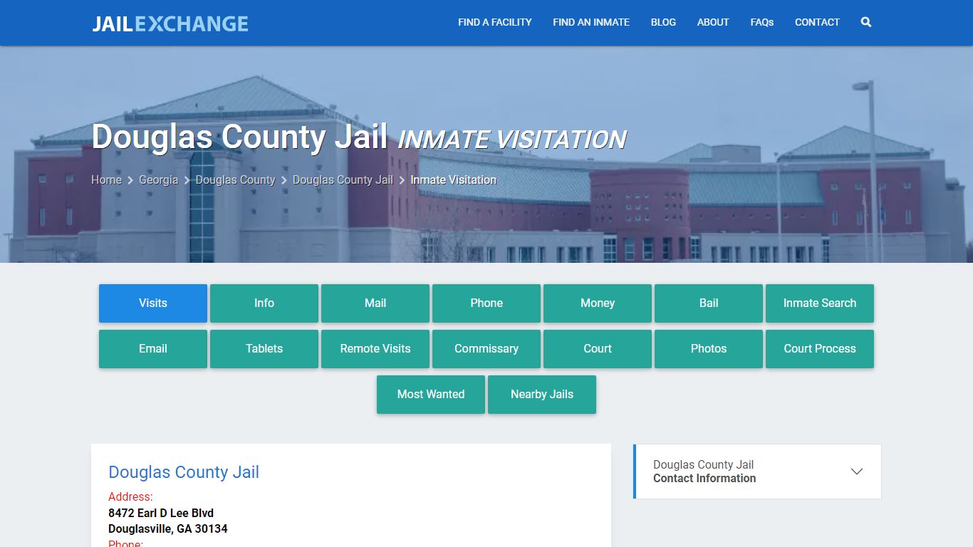 Inmate Visitation - Douglas County Jail, GA - Jail Exchange